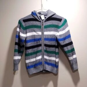 Gymboree Boys Black, Grey, Green, Blue, White Zip up Hoodie Long Sleeves Size 5T